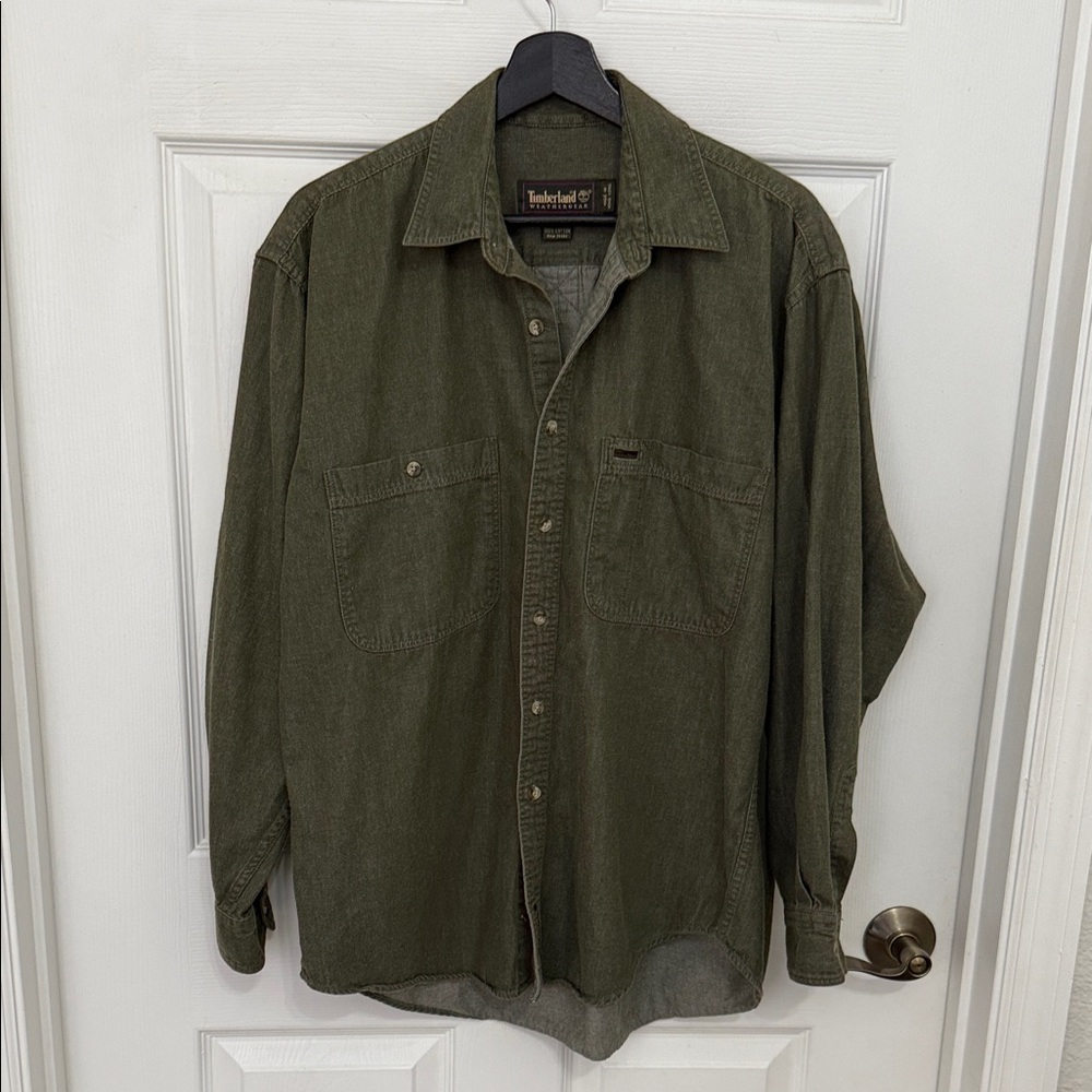 Timberland weather gear men’s Green Casual button down Shirt